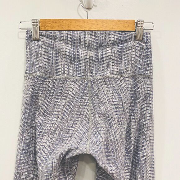 LULULEMON 6 Wunder Under Gray Cropped 22” Running Capris Luon Arrow Battleship - Picture 4 of 16